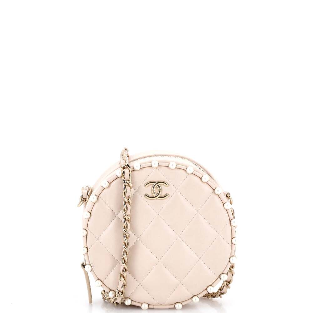 Chanel Round Clutch With Chain Quilted #254234C22B